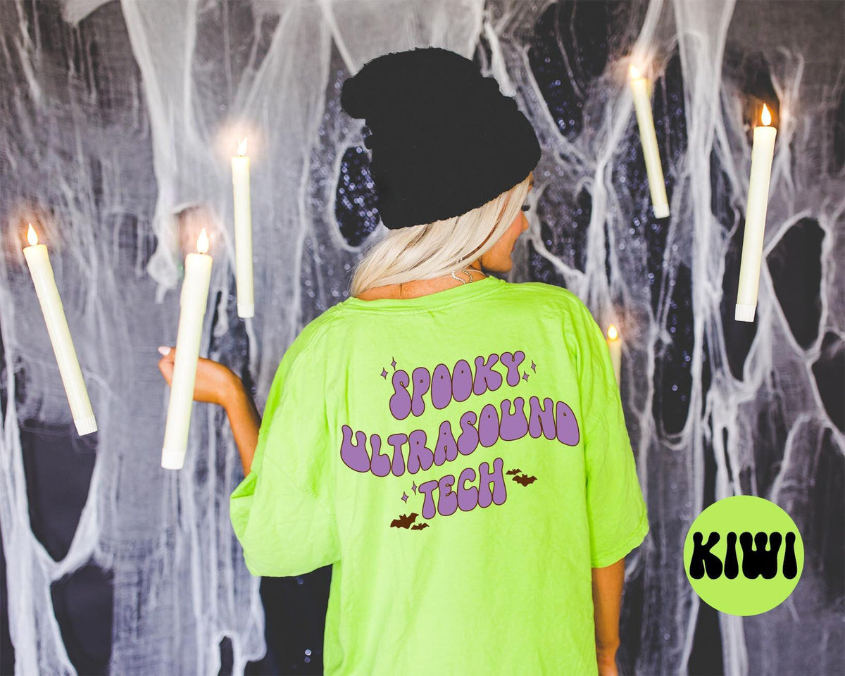 Ultrasound Tech Diagnostic Sonography Technician Spooky Halloween Shirt Gifts Back of Tshirt Tees TShirt Funny Birthday Gift Women Graphic Tee – Fan Favorite · Must-Have Style