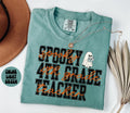 4th Grade Teacher Spooky Halloween Shirt Gifts Comfort Colors Tshirt Crewneck Tee Crew Neck Men Women Graphic Tee – Warm & Stylish · Must-Have Style