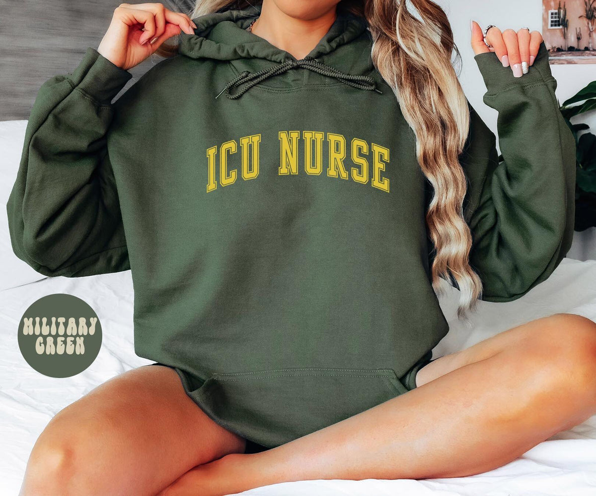 ICU Nurse Hoodie Gifts Hooded Sweatshirt Jumper Long Sleeve Birthday Gift for Men Gift for Women Hoodie – Fan Favorite · Perfect For Daily Wear