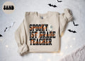 1st Grade Teacher Spooky Halloween Sweatshirt Gifts for Her Funny Sweater Shirt Cozy Comfy Unique Sweatshirt – Feel-Good Design · Top Pick For Any Outfit