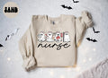 Nurse Halloween Ghost Sweatshirt Gifts for Her Funny Sweater Shirt Cozy Comfy Unique Sweatshirt – Easygoing Wear · High-Quality Print