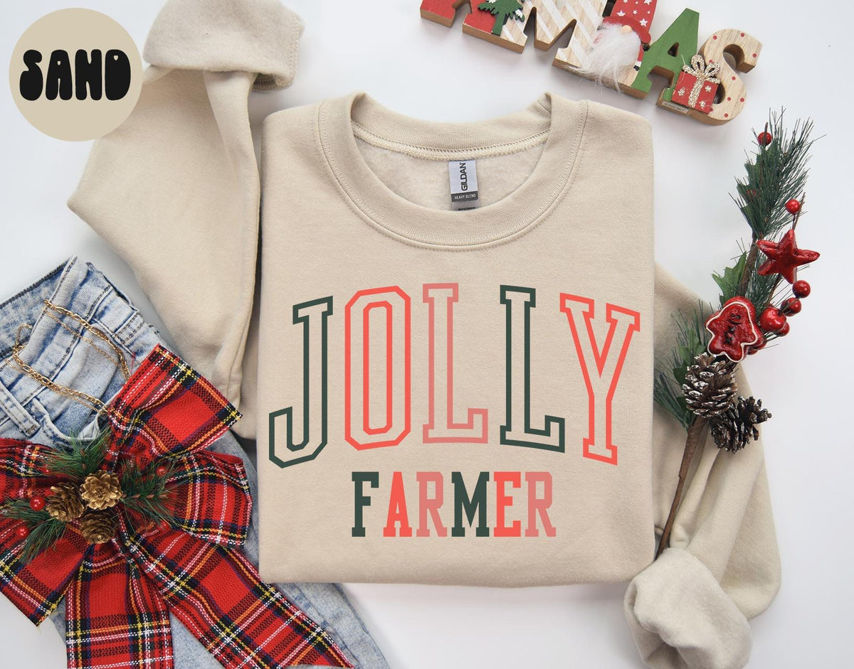 Farmer Christmas Sweatshirt Farmer Sweatshirt Gifts for Her Holiday Crewneck Cozy Sweater Shirt Unique Sweatshirt – Feel-Good Design · Perfect For Daily Wear