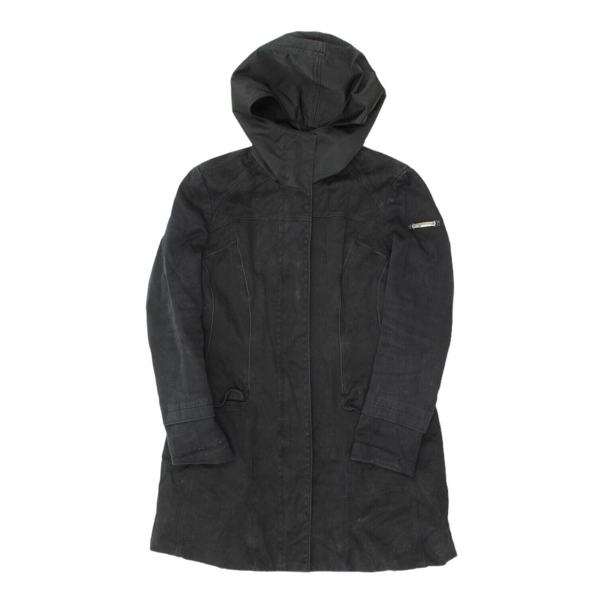 Peuterey Womens Black Hooded Quilted Mid Length Coat Vintage Designer Jacket Graphic Tee – Everyday Comfort · Must-Have Style