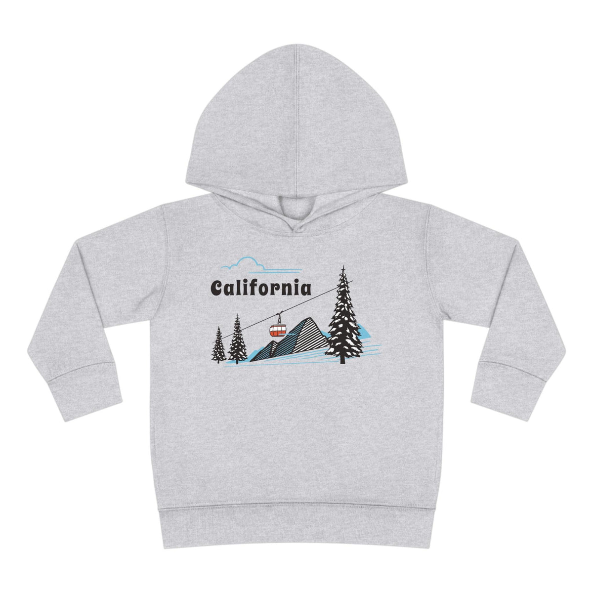 California Toddler Hoodie Unisex Mountain Gondola Fleece Pullover Sweatshirt Kids Hooded Jumper Mountain Lover Gift California Souvenir Hoodie – Bold Style · High-Quality Print