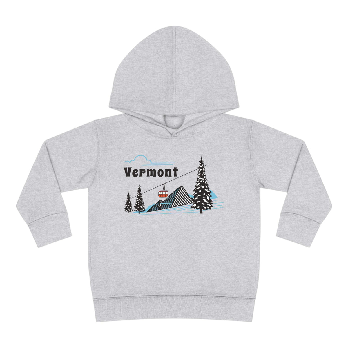 Vermont Toddler Hoodie Unisex Mountain Gondola Fleece Pullover Sweatshirt Kids Hooded Jumper Mountain Lover Gift Vermont Souvenir Hoodie – Premium Graphic · High-Quality Print