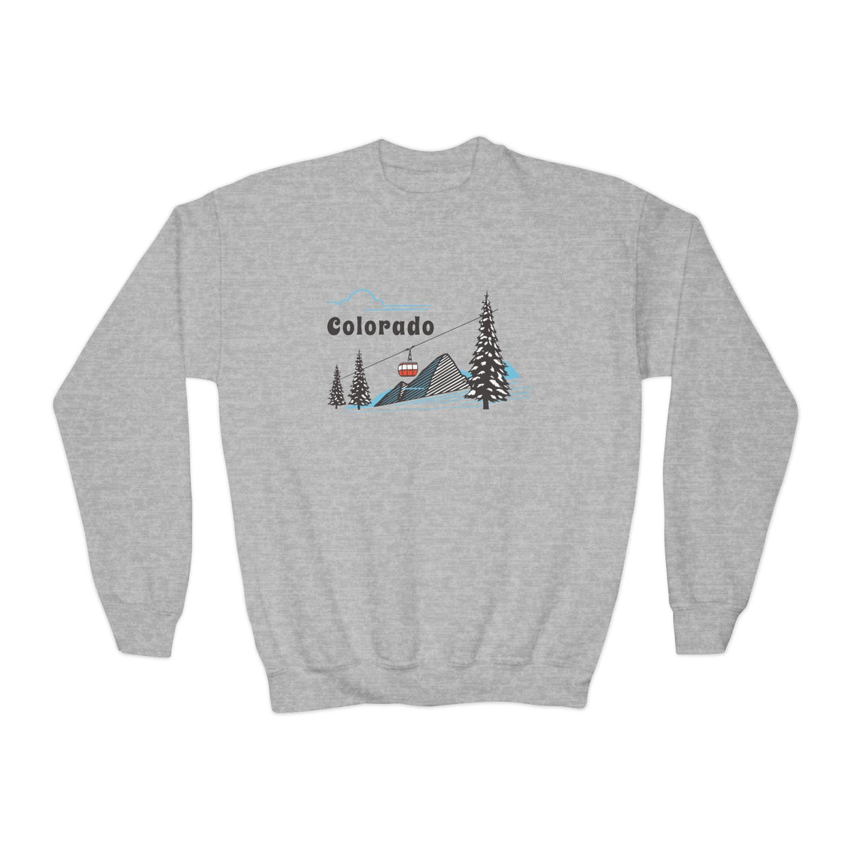 Colorado Youth Crewneck Sweatshirt Unisex Kid39s Colorado Jumper Child39s Snow Ski Gondola Pullover Mountain Lover Kid Sweater Sweatshirt – Bold Style · Trending Graphic Apparel