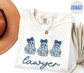 Lawyer French Blue Toile Halloween Ghosts Coquette Floral Shirt Gifts Comfort Colors Tshirt Crewneck Tee Crew Neck Women Graphic Tee – Aesthetic Look · Trending Graphic Apparel