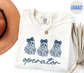 Operator French Blue Toile Halloween Ghosts Coquette Floral Shirt Gifts Comfort Colors Tshirt Crewneck Tee Crew Neck Women Graphic Tee – Premium Graphic · Must-Have Style