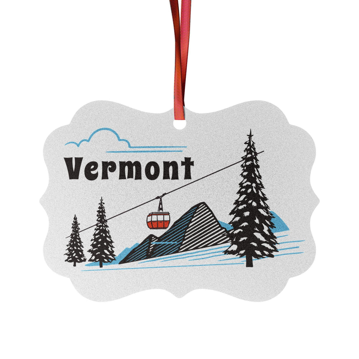 Vermont Ornament Aluminum Vermont Mountain Gondola Christmas Ornament Holiday Tree Decor Xmas Gift Hanging Decoration Winter Ornament Graphic Tee – Cozy Vibes · Trending Graphic Apparel