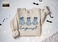 Linguist Linguistics French Blue Toile Halloween Ghosts Coquette Floral Sweatshirt Gifts for Her Funny Sweater Shirt Cozy Comfy Unique Sweatshirt – Fan Favorite · Perfect For Daily Wear