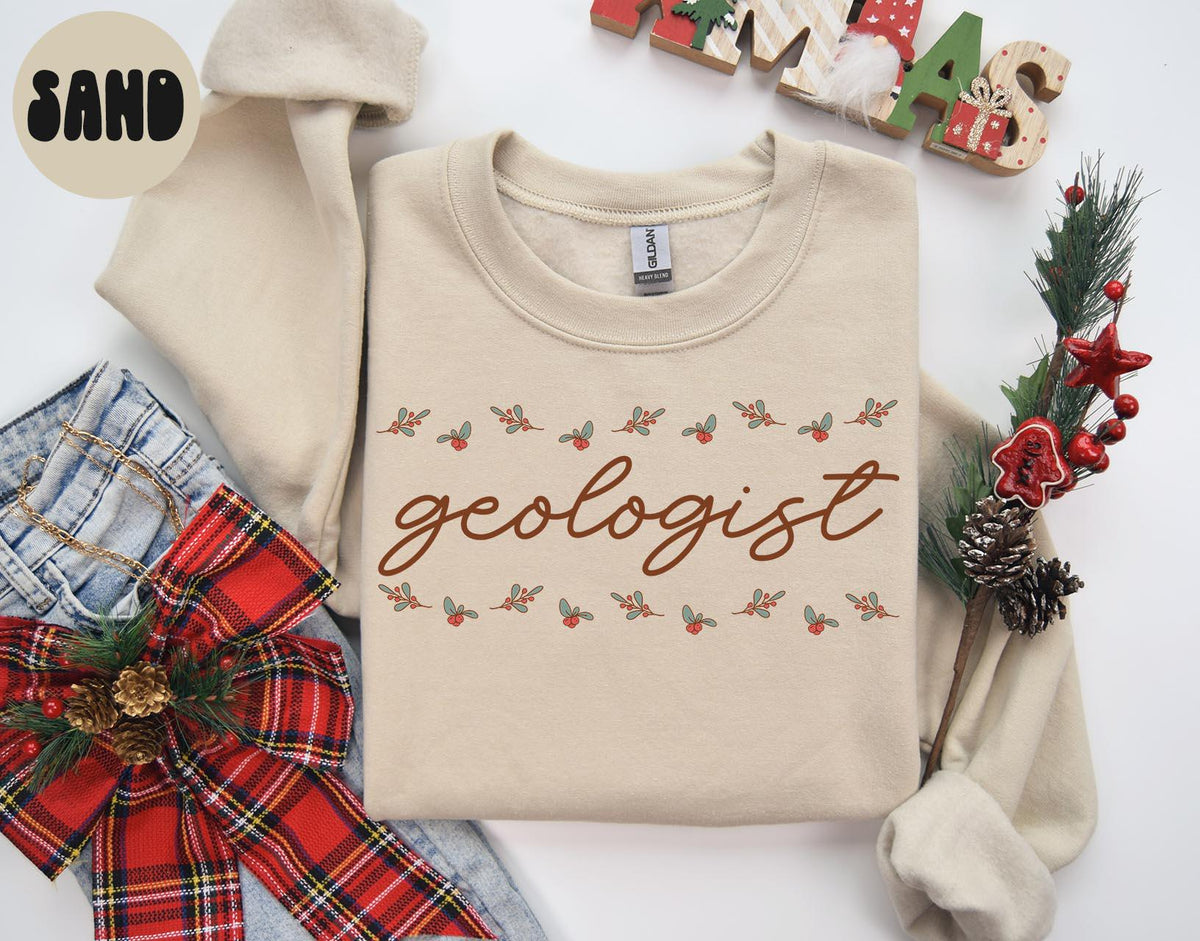 Geologist Christmas Sweatshirt Geology Sweatshirt Gifts for Women Jumper Shirt Crewneck Long Sleeve Cozy Sweatshirt – Easygoing Wear · Great Gift For Fans