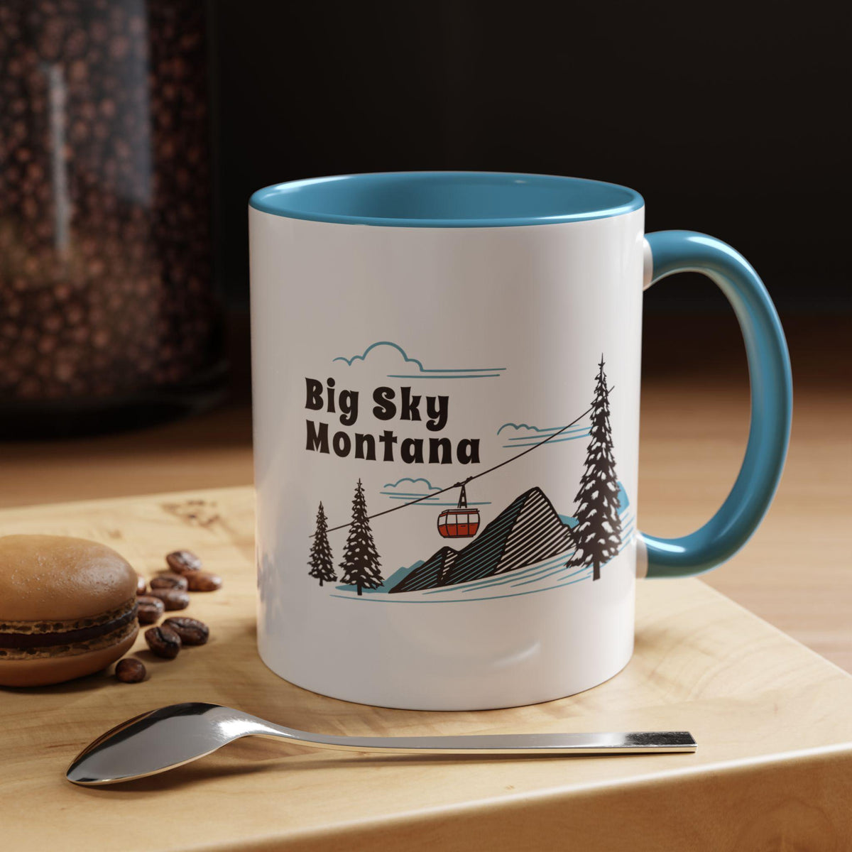 Big Sky Montana Retro Snow Skiing Mountain 11 oz Mug Ski Lodge Decor Coffee Cup Mountain Gondola Lover Gift Retro Skiing Mug Graphic Tee – Warm & Stylish · Trending Graphic Apparel
