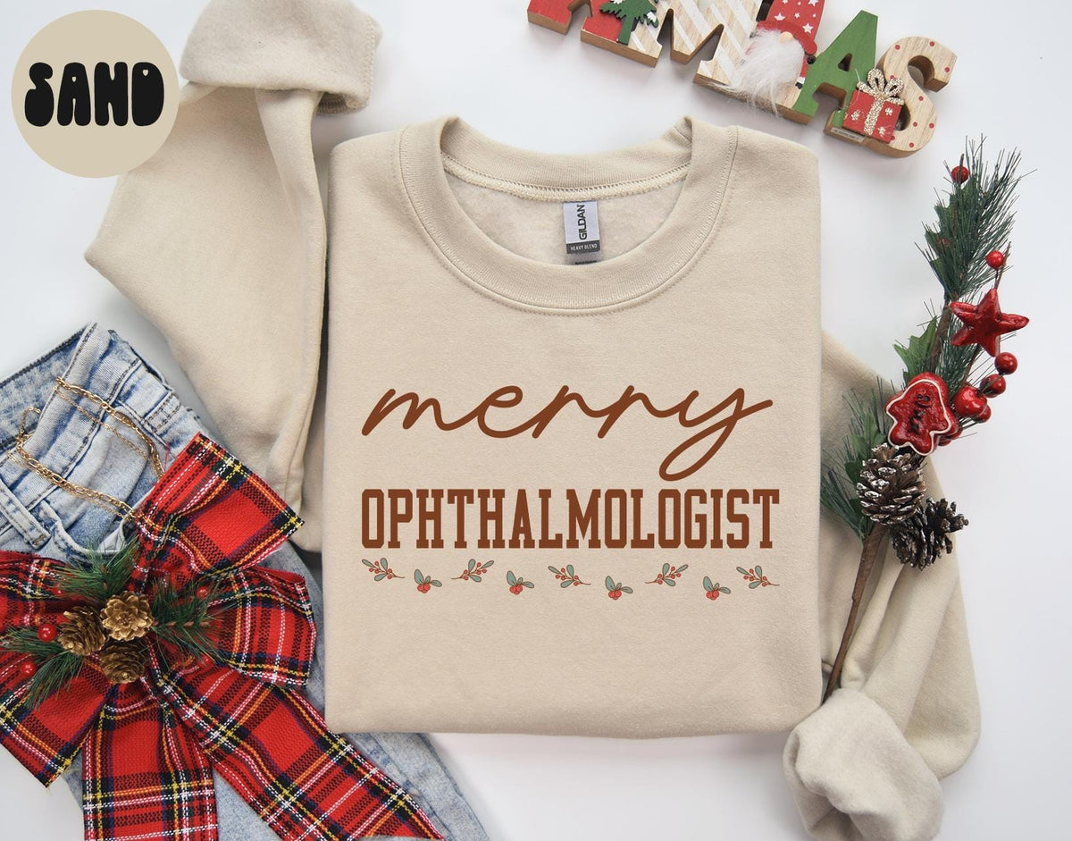 Ophthalmologist Ophthalmology Christmas Sweatshirt Gifts Funny Jumper Shirt Funny Christmas Crewneck Long Sleeve Cozy Sweatshirt – Easygoing Wear · Trending Graphic Apparel