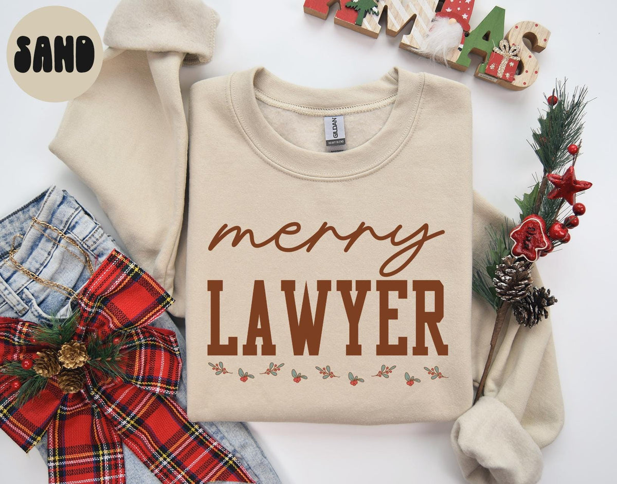 Lawyer Christmas Sweatshirt Gifts Funny Jumper Shirt Funny Christmas Crewneck Long Sleeve Cozy Sweatshirt – Soft Feel · High-Quality Print