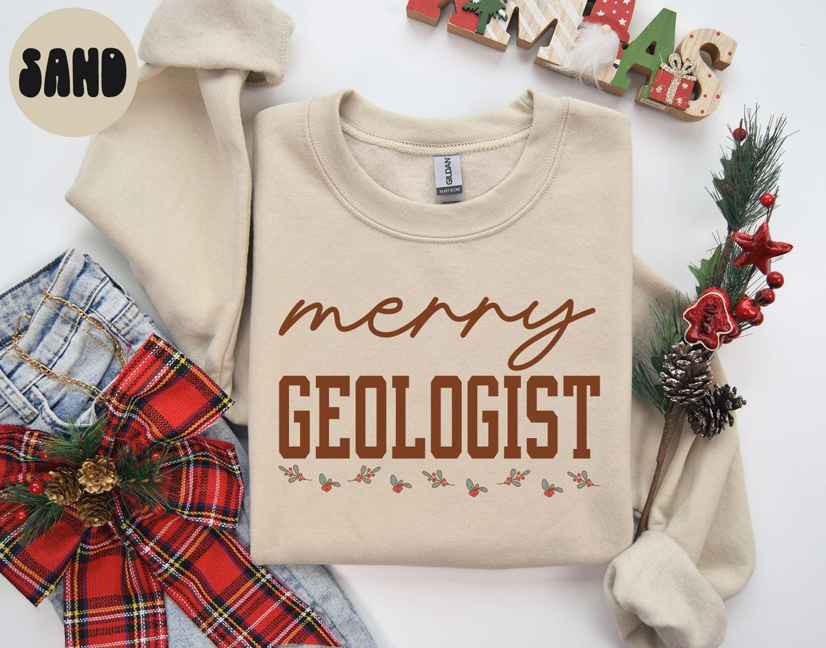 Geologist Geology Christmas Sweatshirt Gifts Funny Jumper Shirt Funny Christmas Crewneck Long Sleeve Cozy Sweatshirt – Premium Graphic · Top Pick For Any Outfit