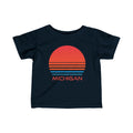 Michigan Retro 80s Baby TShirt Infant Tee Michigan Kid Apparel 80s Baby Gift Personalization Available Graphic Tee – Bold Style · Great Gift For Fans
