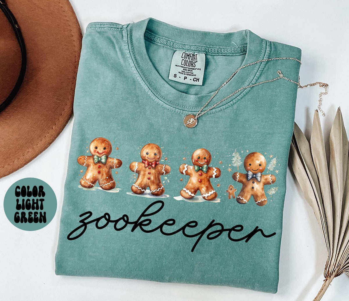Zookeeper Shirt Zookeeper Christmas Shirt Gifts Gingerbread Man Shirt Comfort Colors Tshirt Crewneck Tee Crew Neck Men Women Graphic Tee – Everyday Comfort · Great Gift For Fans