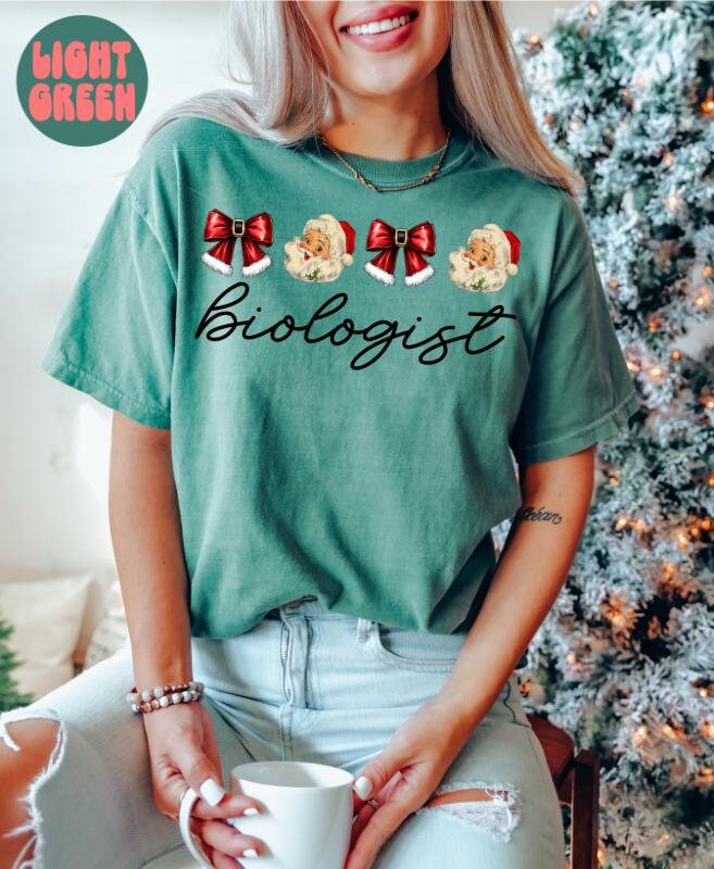 Biologist Biology Christmas Coquette Shirt Christmas Gifts Comfort Colors Funny Tshirt Crewneck Tee Women Graphic Tee – Fan Favorite · Great Gift For Fans