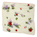 Vintage Womens White Floral Foulard Scarf Luxury High End Flowers VTG Graphic Tee – Soft Feel · High-Quality Print