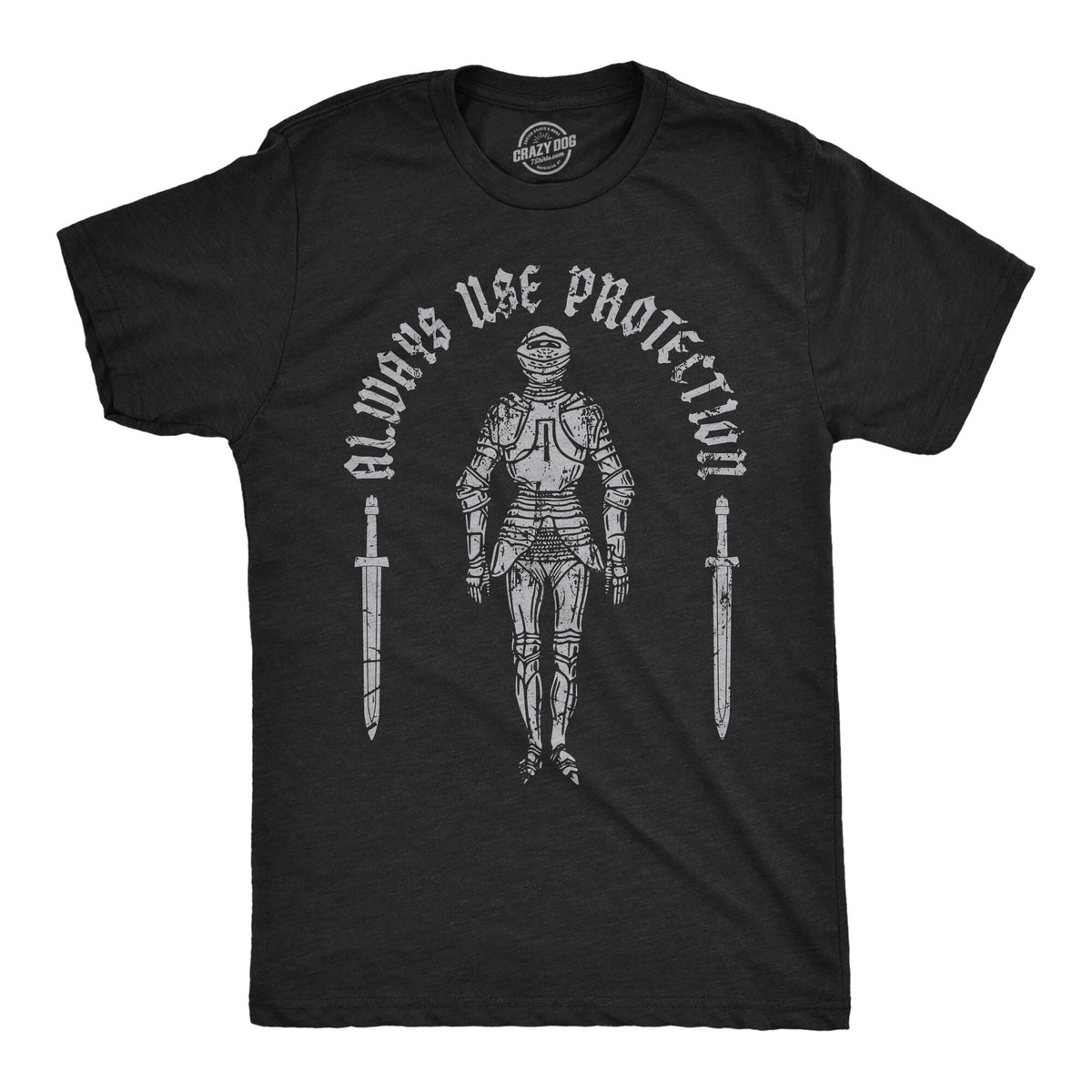 Rude Mens Halloween T shirt Funny Innuendo Shirt Offensive Knight TShirt Funny Mens Shirts Always Use Protection Armour Shirts Sword Graphic Tee – Easygoing Wear · Great Gift For Fans