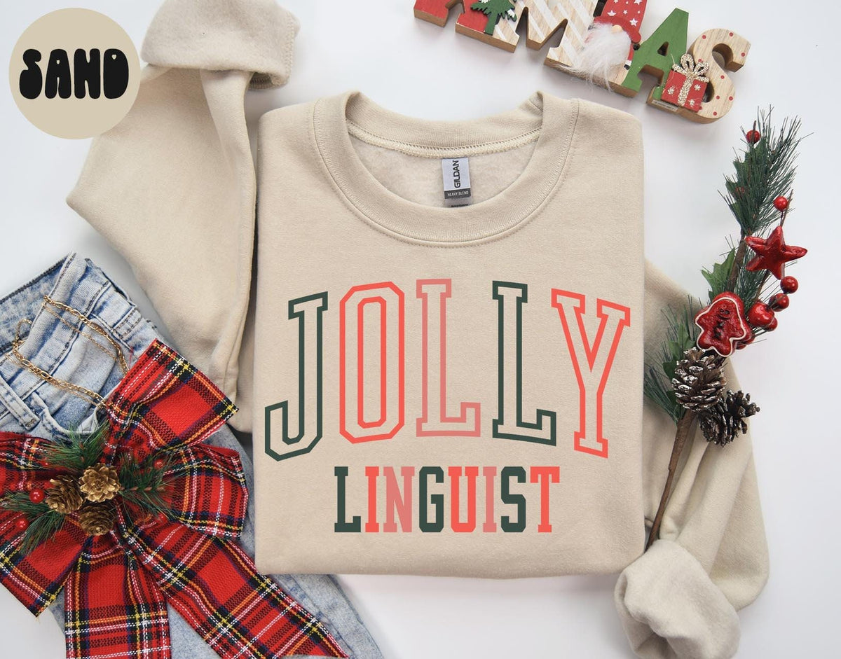 Linguist Christmas Sweatshirt Linguistics Sweatshirt Gifts for Her Holiday Crewneck Cozy Sweater Shirt Unique Sweatshirt – Premium Graphic · Great Gift For Fans