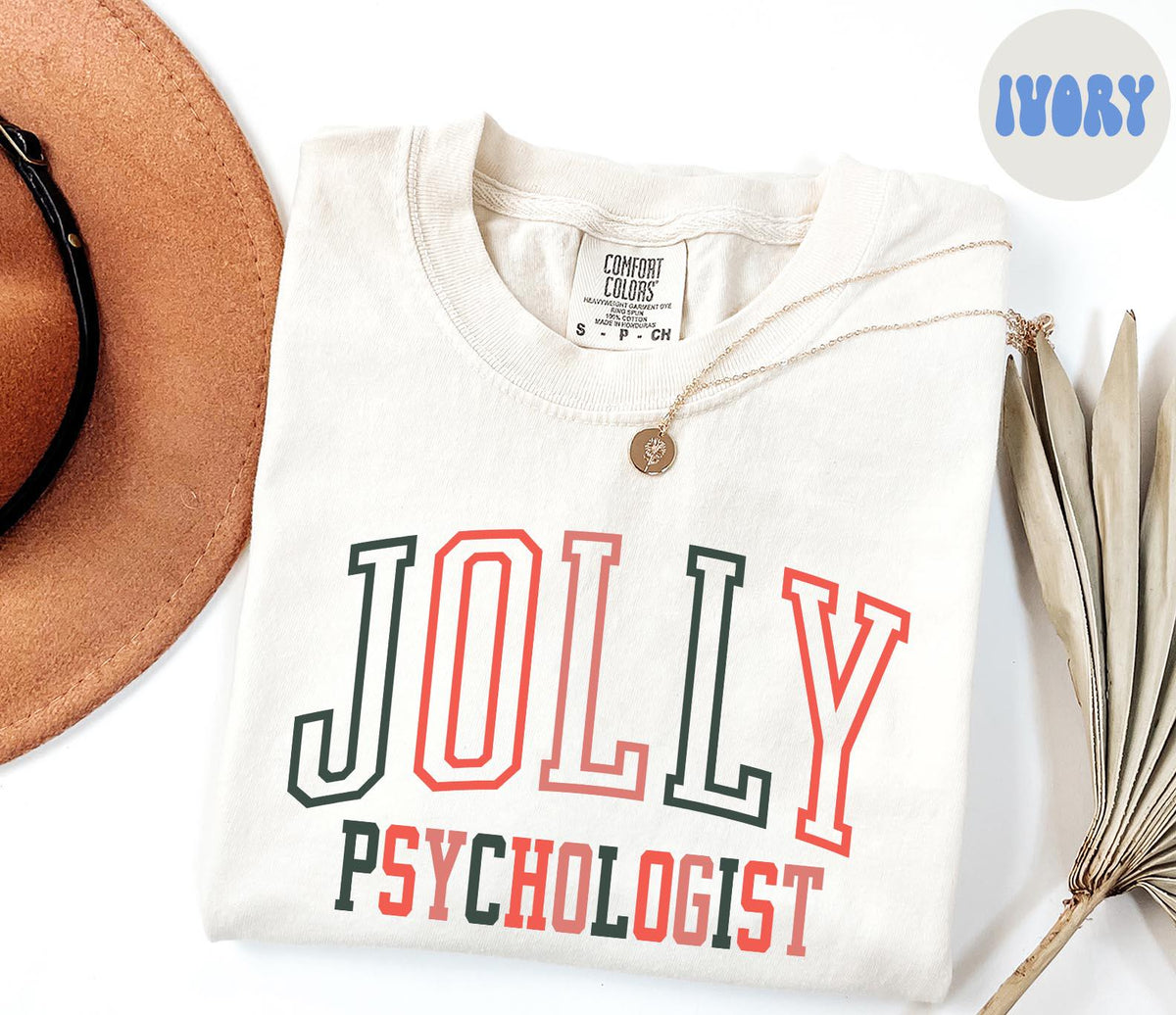Psychologist Christmas Shirt Psychology Shirt Gifts Comfort Colors Cozy Holiday Tshirt Crewneck Tee Women Graphic Tee – Warm & Stylish · High-Quality Print