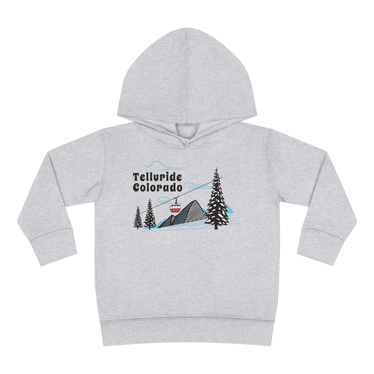 Telluride Colorado Toddler Hoodie Unisex Mountain Telluride Gondola Fleece Pullover Sweatshirt Kids Hooded Jumper Colorado Souvenir Hoodie – Easygoing Wear · High-Quality Print