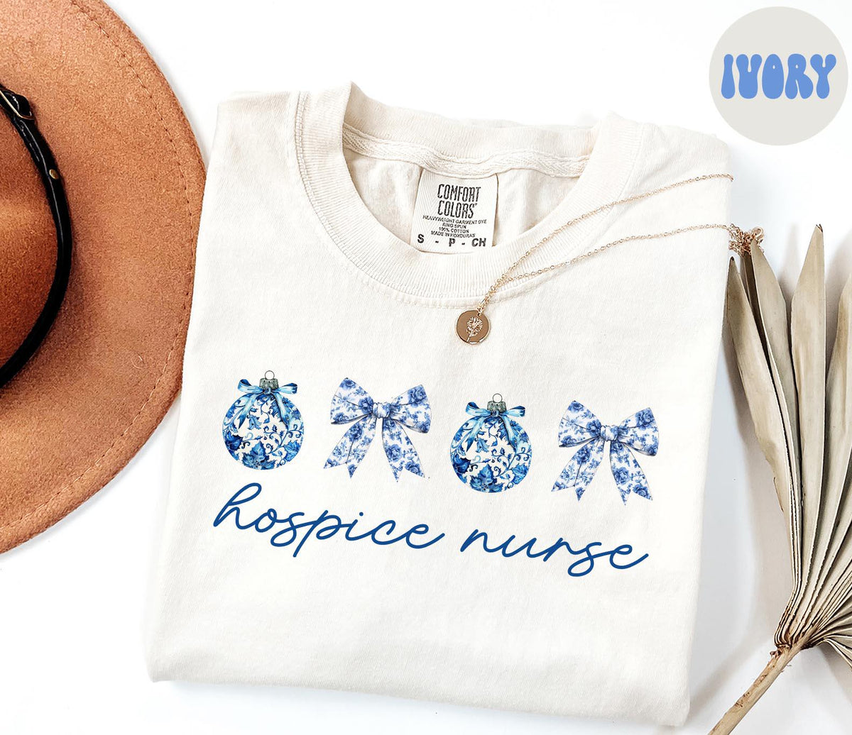 Hospice Nurse Christmas Shirt Hospice Nurse Shirt Gifts Chinoiserie Coquette Shirt Comfort Colors Tshirt Crewneck Tee Women Graphic Tee – Bold Style · Great Gift For Fans