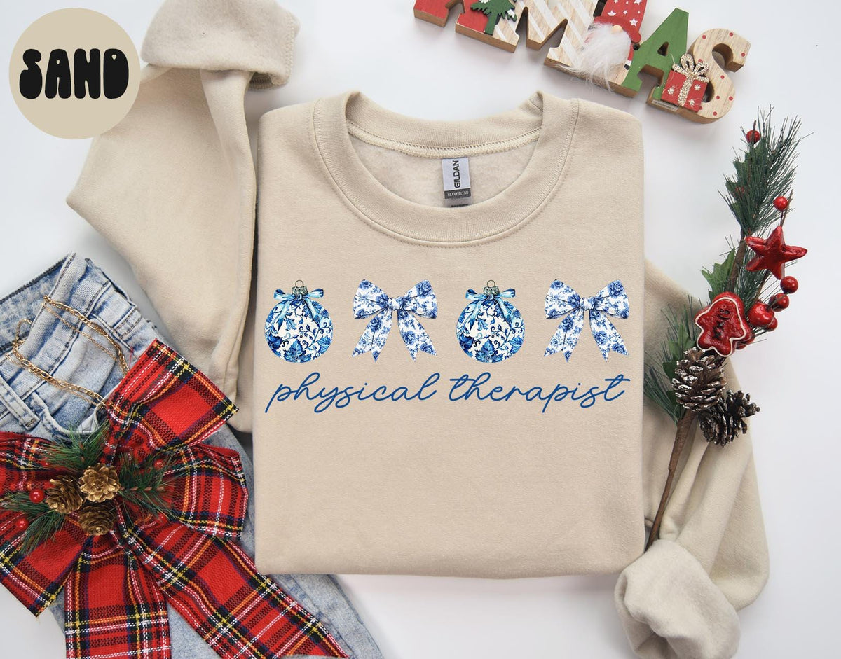 Physical Therapist Christmas Sweatshirt Physical Therapist Sweatshirt Gifts for Women Jumper Shirt Crewneck Long Sleeve Cozy Sweatshirt – Fan Favorite · Top Pick For Any Outfit