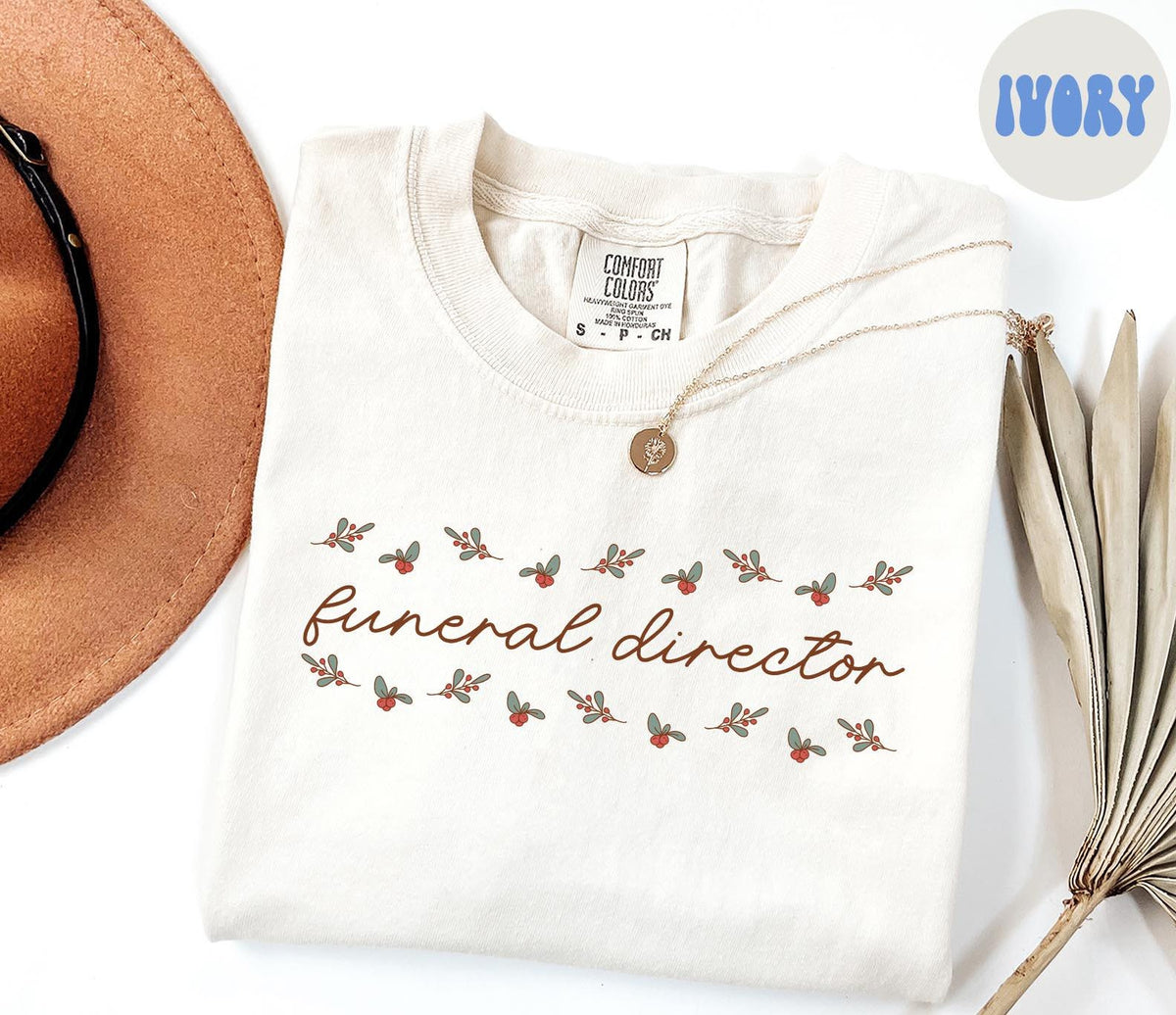 Funeral Director Christmas Shirt Funeral Director Shirt Gifts Holly Shirt Comfort Colors Tshirt Crewneck Tee Women Graphic Tee – Aesthetic Look · High-Quality Print