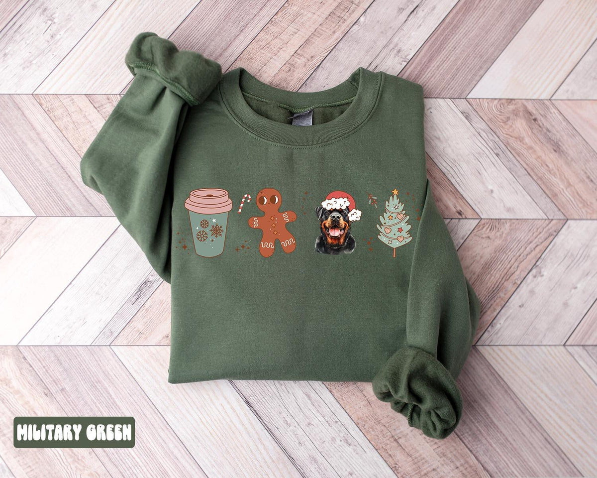 Rottweiler Dog Mom Christmas Sweatshirt Rottweiler Sweatshirt Gifts for Women Jumper Shirt Crewneck Long Sleeve Cozy Sweatshirt – Feel-Good Design · Perfect For Daily Wear