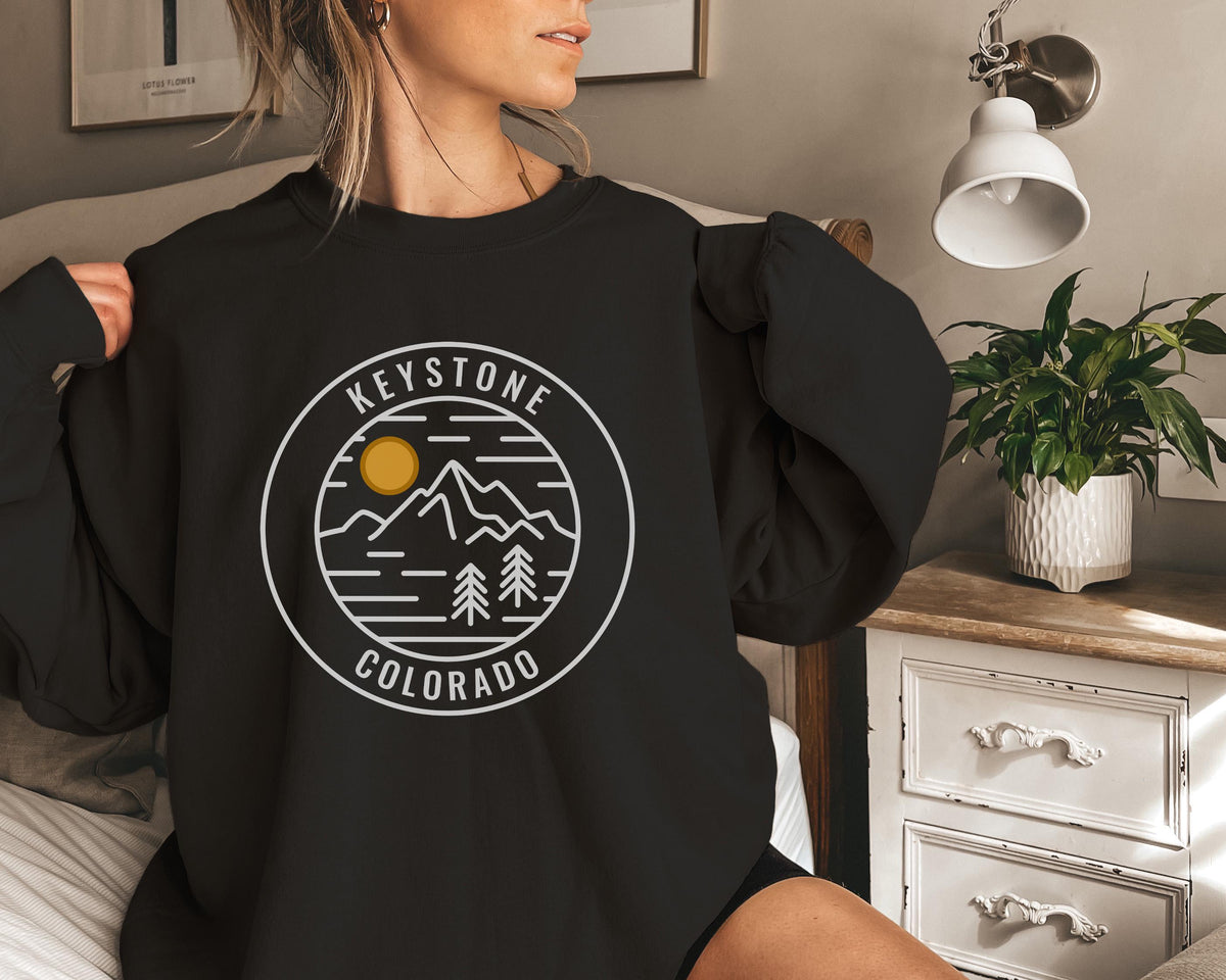 Keystone Colorado Sweatshirt Unisex Crewneck Keystone Sweatshirt Personalization Available Sweatshirt – Cozy Vibes · Perfect For Daily Wear