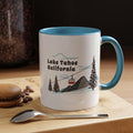 Lake Tahoe California Retro Snow Skiing Mountain 11 oz Mug Ski Lodge Decor Coffee Cup Mountain Gondola Lover Gift Retro Skiing Mug Graphic Tee – Aesthetic Look · Must-Have Style