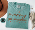 Speech Language Pathologist SLP Christmas Shirt Christmas Gifts Comfort Colors Funny Tshirt Crewneck Tee Women Graphic Tee – Aesthetic Look · Perfect For Daily Wear