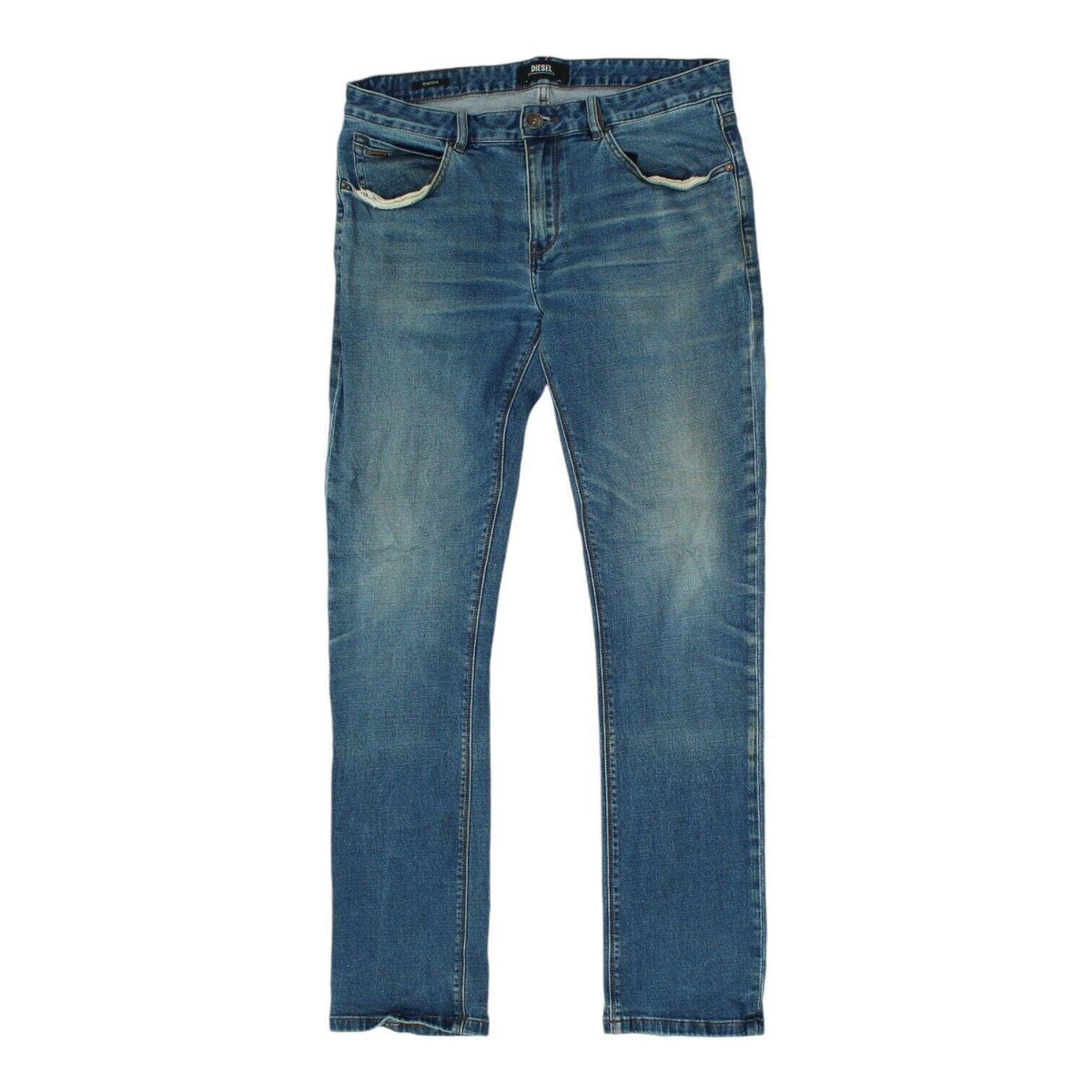 Diesel Mens Blue Straight Jeans Vintage High End Designer Denim Trousers VTG Graphic Tee – Aesthetic Look · Perfect For Daily Wear