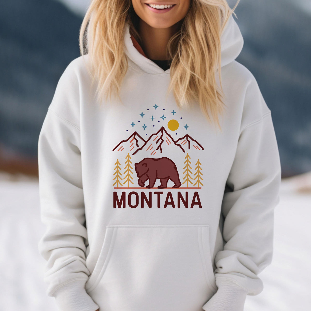 Montana Hoodie Retro Unisex Montana Hoodie Sweatshirt Personalization Available Hoodie – Warm & Stylish · Must-Have Style
