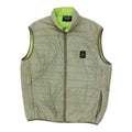 RefrigiWear Mens Grey Padded Gilet Vintage Designer Sleeveless Puffer Jacket Graphic Tee – Everyday Comfort · Great Gift For Fans