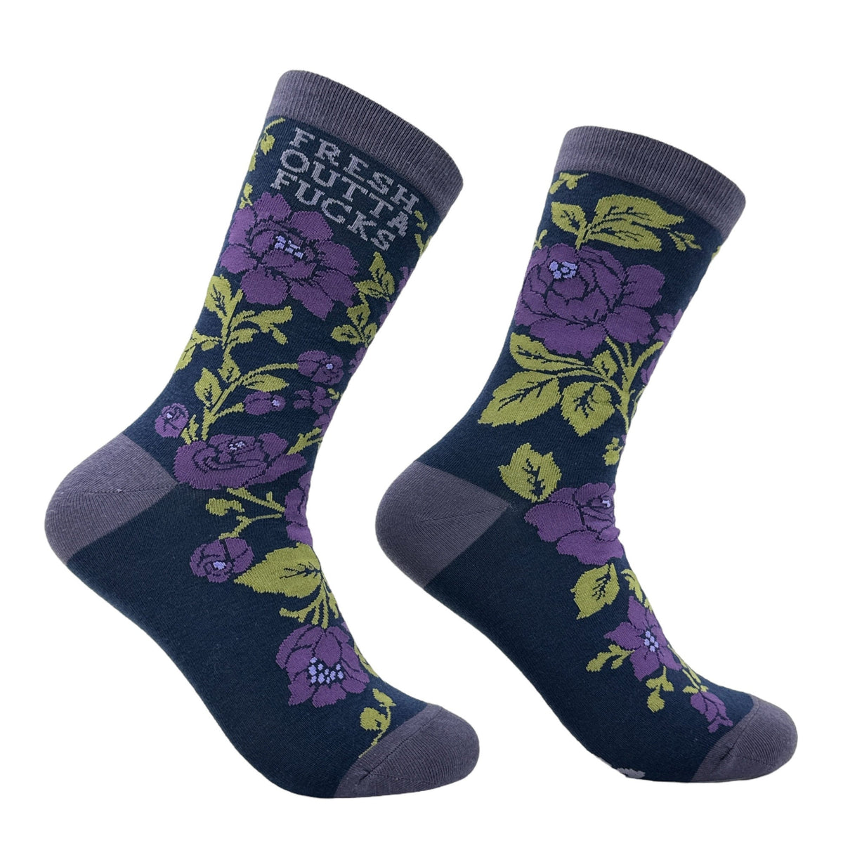 Floral Socks Fresh Out Of Fucks Socks Bridesmaid Socks Rude Socks Funny Socks Fancy Socks Gift for Her Middle Finger Graphic Tee – Warm & Stylish · Trending Graphic Apparel