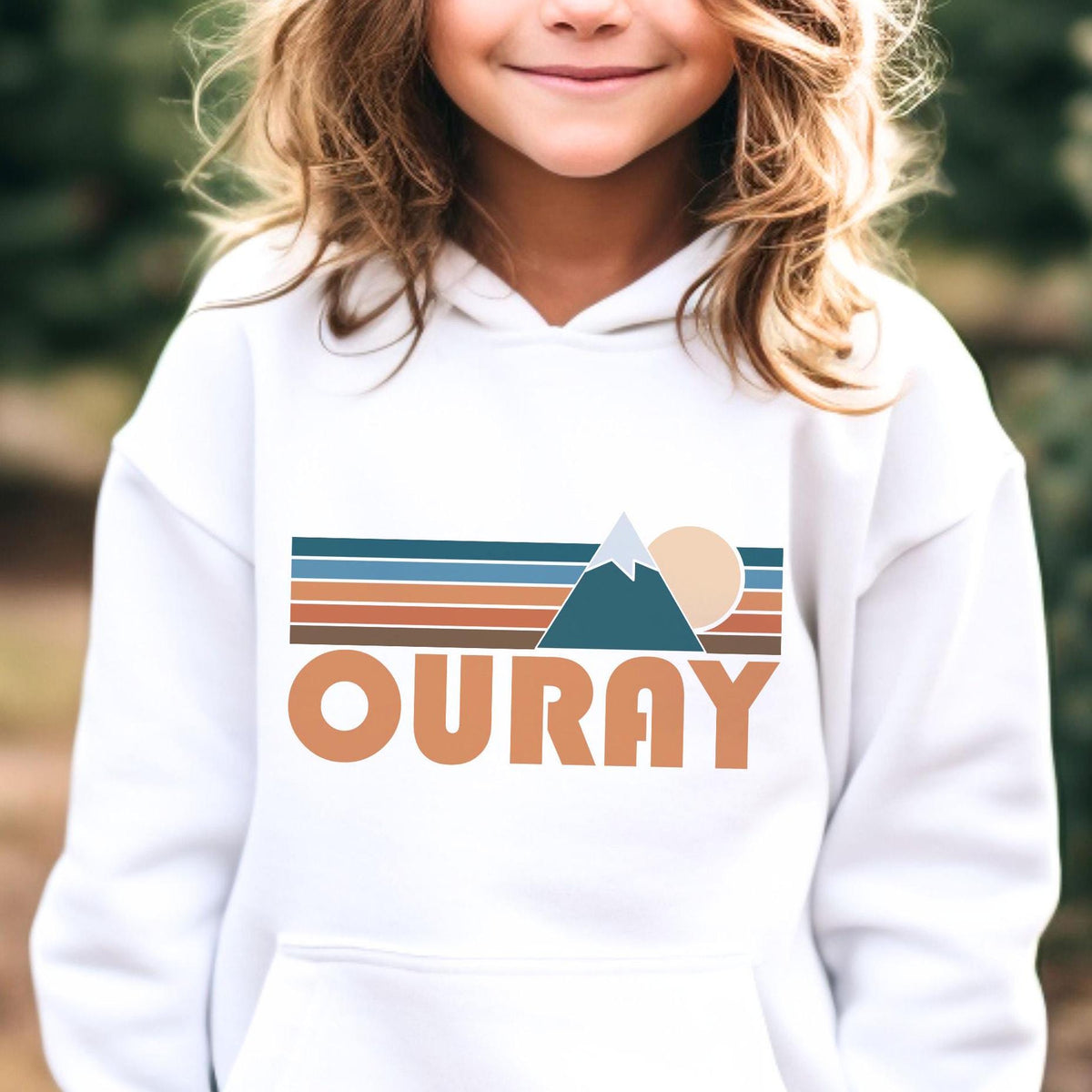 Ouray Colorado Youth Hoodie Retro Mountain Ouray Youth Sweatshirt Personalization Available Hoodie – Easygoing Wear · High-Quality Print