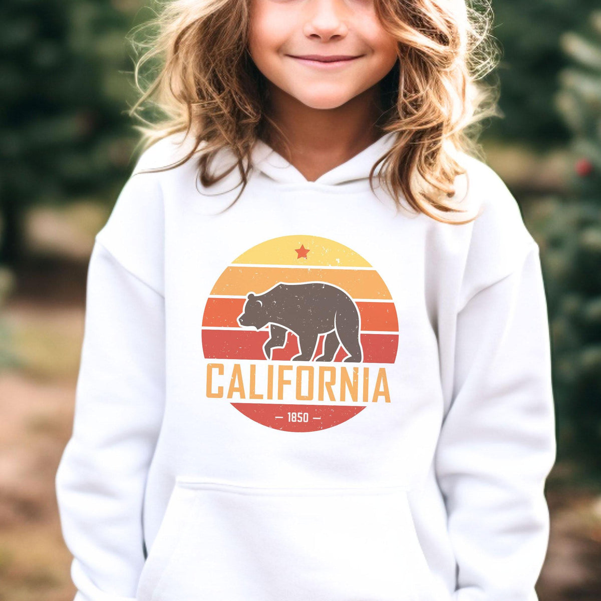 California Youth Hoodie Retro California Bear Youth Sweatshirt Personalization Available Hoodie – Cozy Vibes · High-Quality Print
