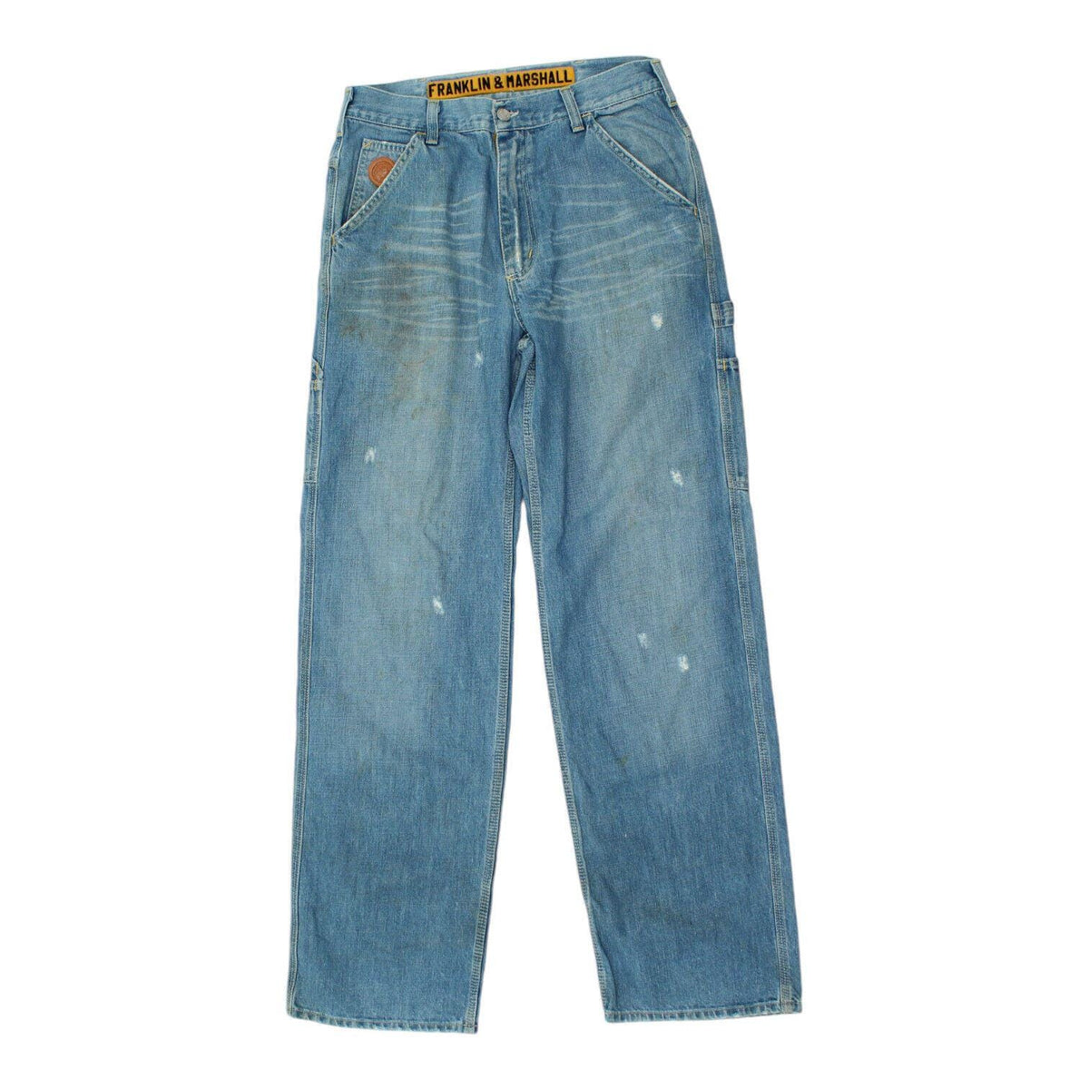 Franklin Marshall Mens Blue Jeans Vintage High End Designer Denim Workwear Graphic Tee – Aesthetic Look · Perfect For Daily Wear