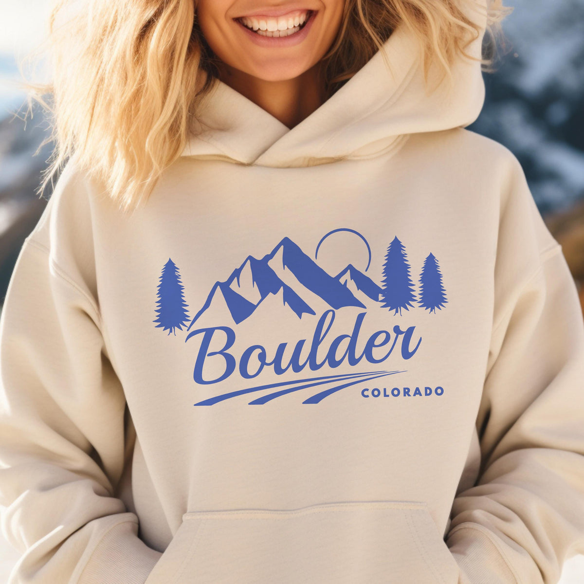 Boulder Colorado Hoodie Unisex Mountain Boulder Hoodie Sweatshirt Personalization Available Hoodie – Aesthetic Look · Top Pick For Any Outfit