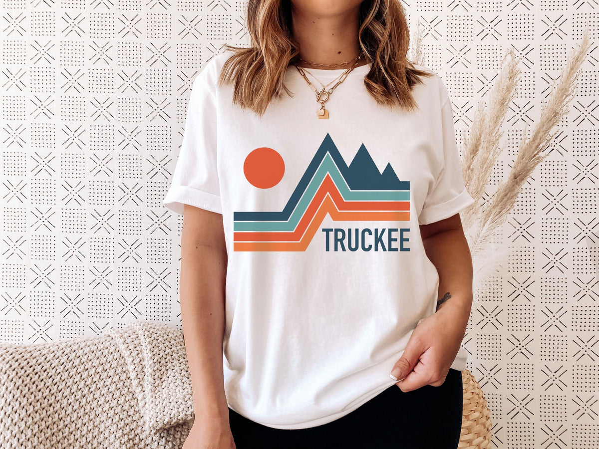 Truckee California TShirt Retro Mountain Unisex Truckee Shirt Personalization Available Graphic Tee – Cozy Vibes · Trending Graphic Apparel
