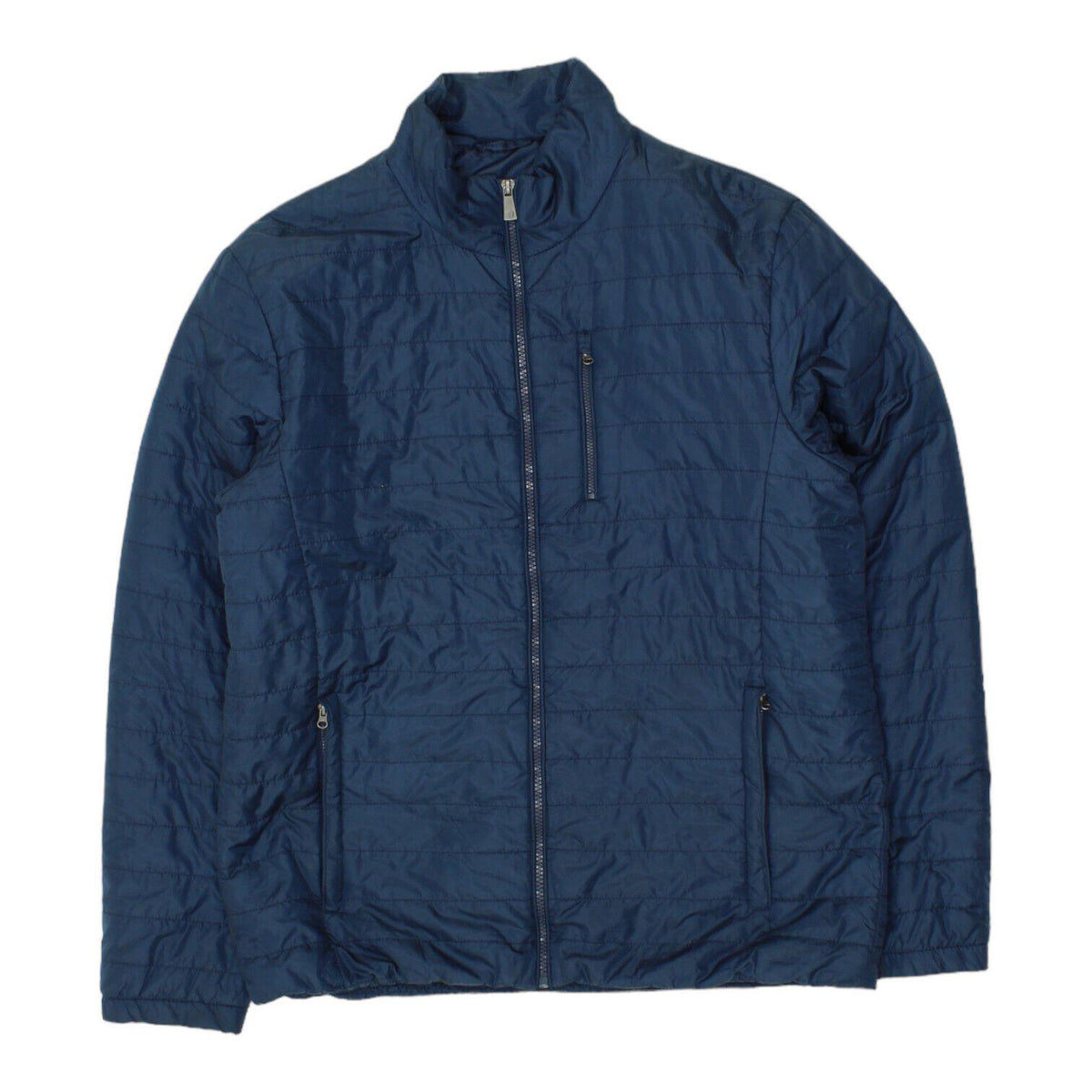 Trussardi Jeans Mens Navy Lightweight Quilted Puffer Jacket Vintage Designer Graphic Tee – Aesthetic Look · Top Pick For Any Outfit