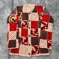 Vintage 70s Handmade Crochet Patterned Button Up Jacket Graphic Tee – Fan Favorite · High-Quality Print