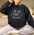 Brooklyn New York Hoodie Retro Bicycle Adult Unisex Brooklyn Sweatshirt Personalization Available Hoodie – Feel-Good Design · High-Quality Print
