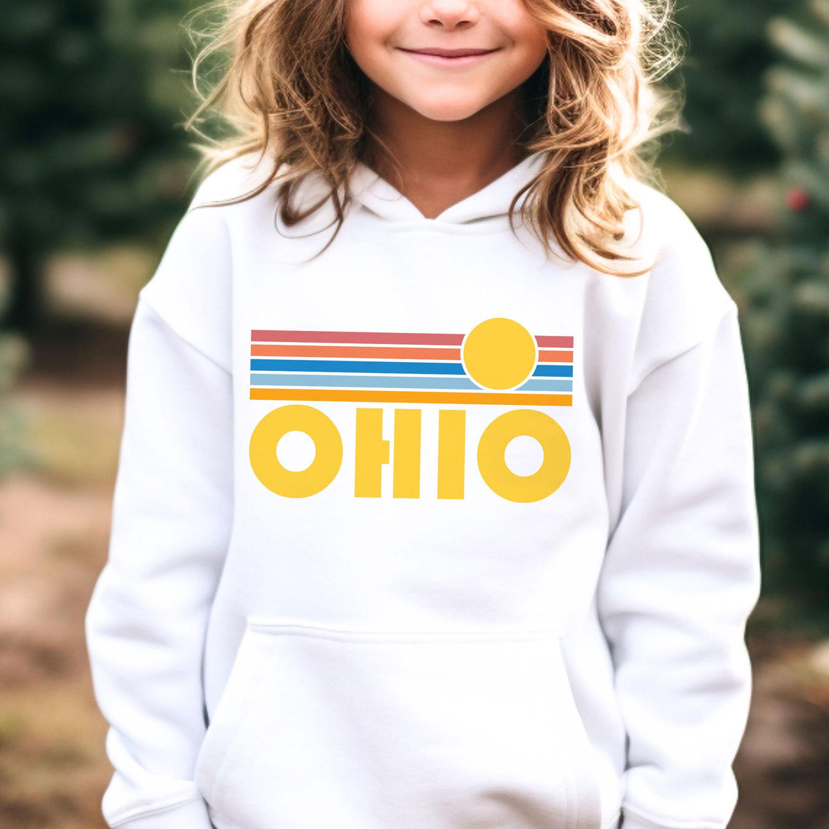 Ohio Youth Hoodie Retro Sunrise Ohio Youth Sweatshirt Hoodie – Aesthetic Look · Must-Have Style