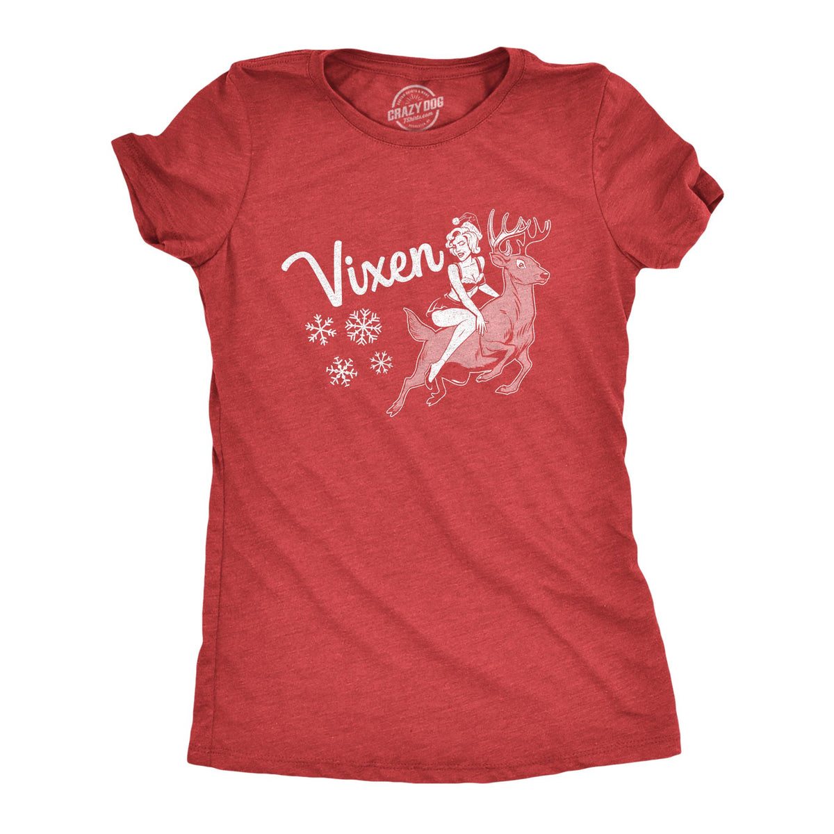 Funny Rude Christmas Shirts Reindeer Shirt For Women Vixen Shirts Vintage Pin Up Christmas Offensive Rude Festive Top Innuendo Shirts Graphic Tee – Cozy Vibes · Perfect For Daily Wear