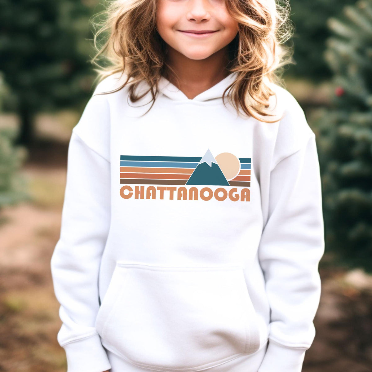 Chattanooga Tennessee Youth Hoodie Retro Mountain Chattanooga Youth Sweatshirt Personalization Available Hoodie – Cozy Vibes · Perfect For Daily Wear