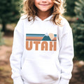 Utah Youth Hoodie Retro Mountain Utah Youth Sweatshirt Personalization Available Hoodie – Premium Graphic · Must-Have Style